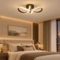 Modern Round LED Ceiling Light — minimalist flush mount in luxury bedroom