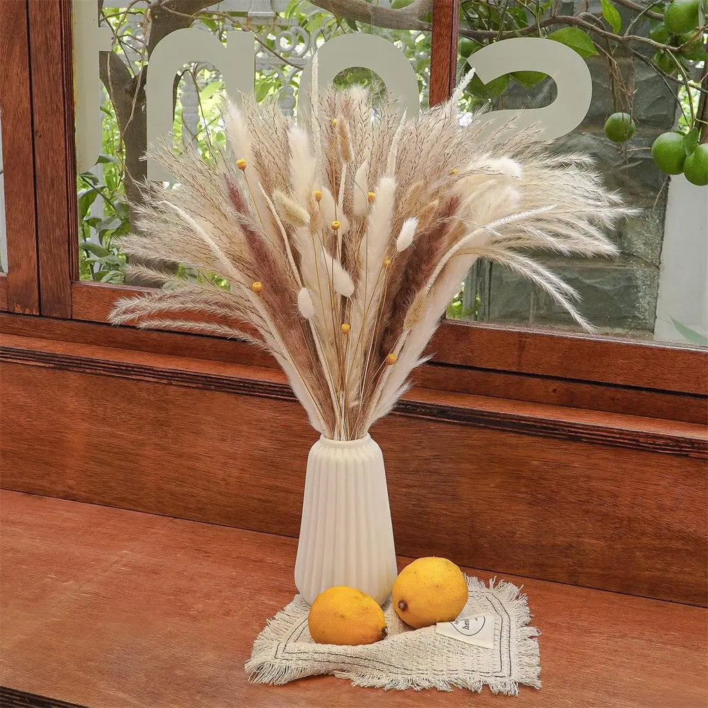 Natural Dried Pampas Reeds Bouquet — Boho Wedding & Home Decor