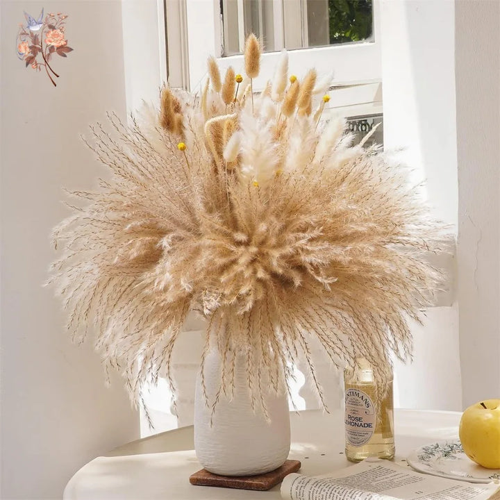 Natural Dried Pampas Reeds Bouquet — Boho Wedding & Home Decor
