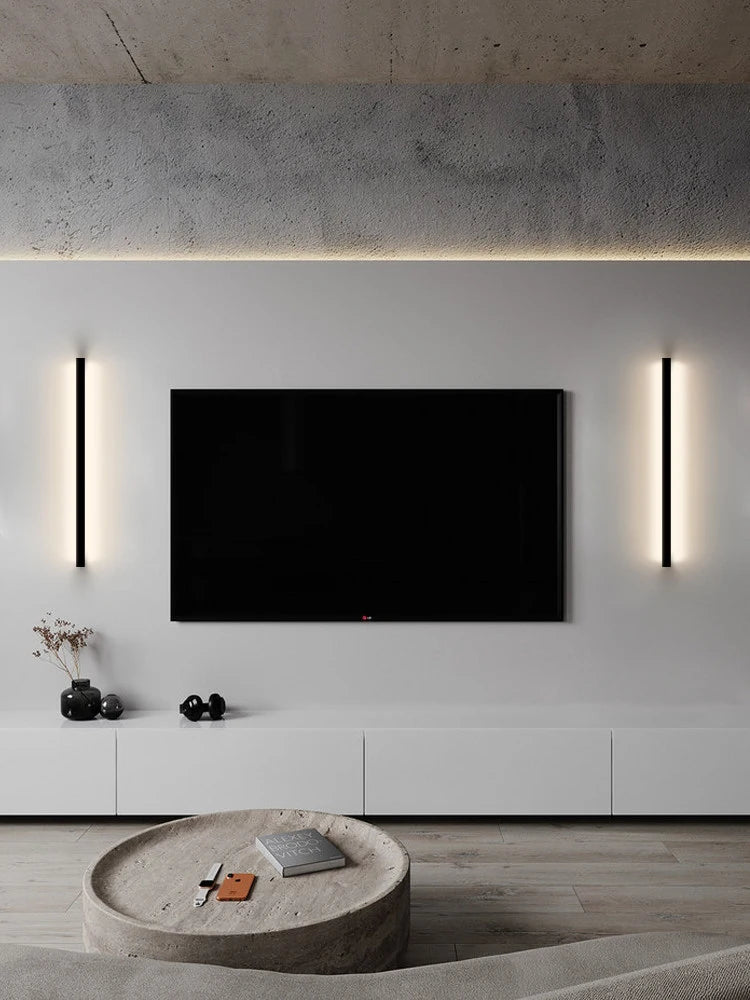 Architectural Linear Wall Light — Modern Living Room Sconce