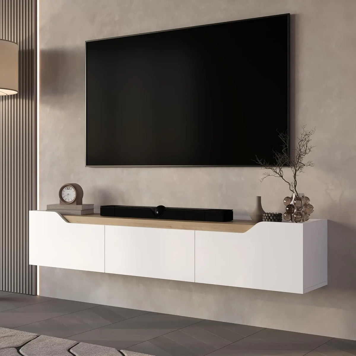 66" Floating TV Stand — Wall Mounted for 55"-75" TVs