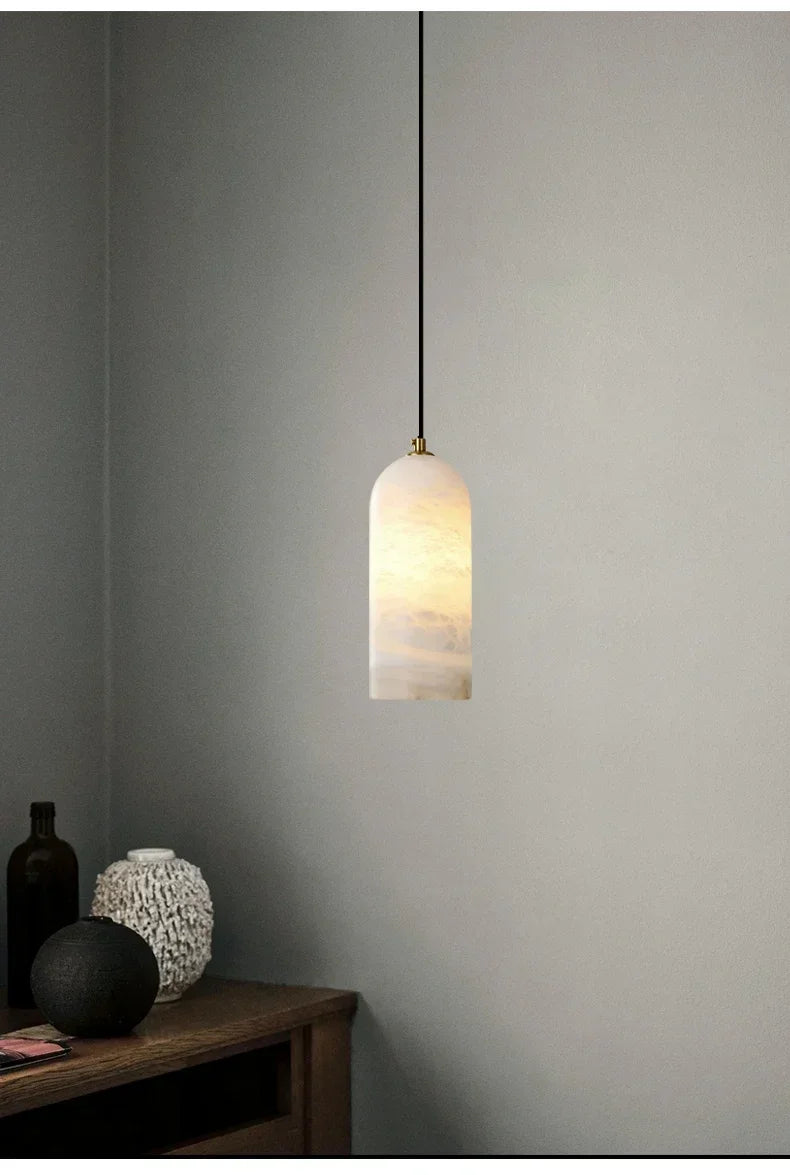Minimalist Marble Pendant Light E14 Indoor Bedside Lamp Nordic Bar Counter Pandant Lights LED Dining Room Home Decor Chandelier — feature detail