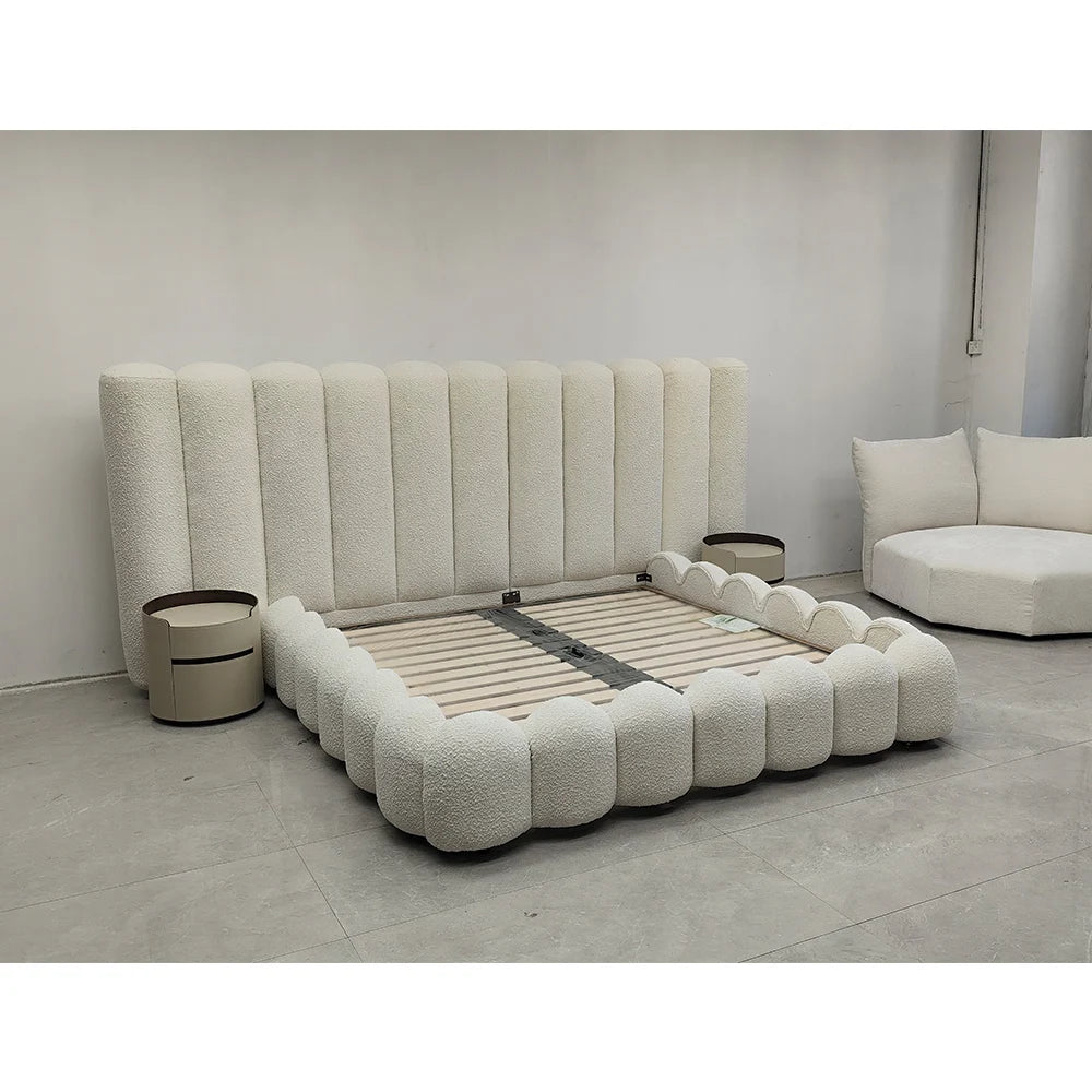 Adjustable Upholstered Storage Bed - Teddy Fabric