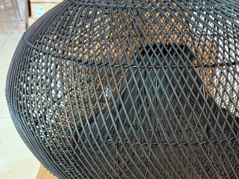 Handwoven Rattan Pendant Lamp — Japandi Kitchen Island Light