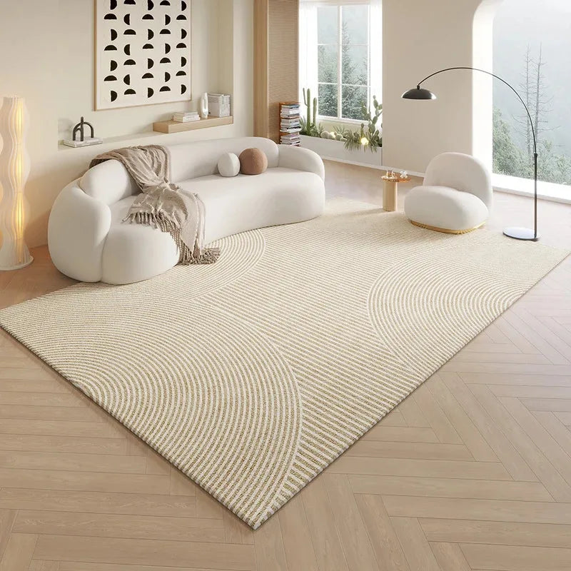 Nordic Geometric Area Rug — Stain-Resistant — lifestyle view