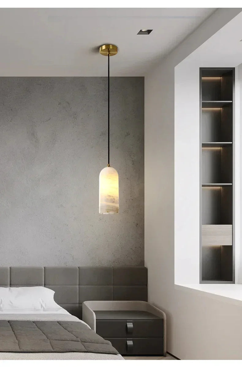 Minimalist Marble Pendant Light E14 Indoor Bedside Lamp Nordic Bar Counter Pandant Lights LED Dining Room Home Decor Chandelier — image 9