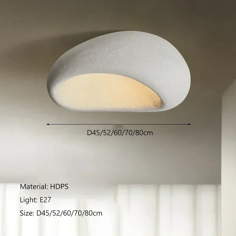 Sculptural Wabi-Sabi Ceiling Light — Organic Modern Pendant