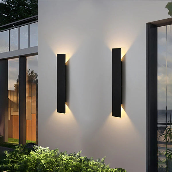 Minimalist Outdoor Wall Light — IP65 Up/Down Fixture