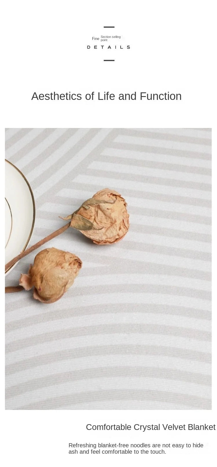 Cream Lineage Area Rug — Anti-Slip Washable — close-up detail view