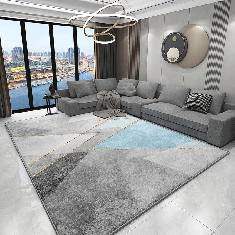Modern Simple Woolen Area Rug — Light Luxury — detail view