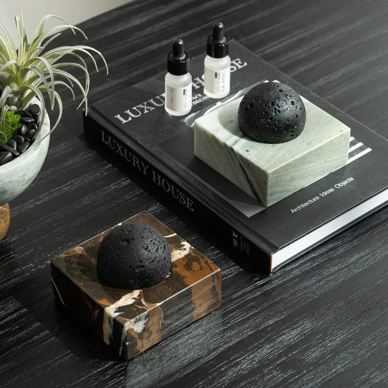 Natural Stone Diffuser — Marble Base, 3 Finishes