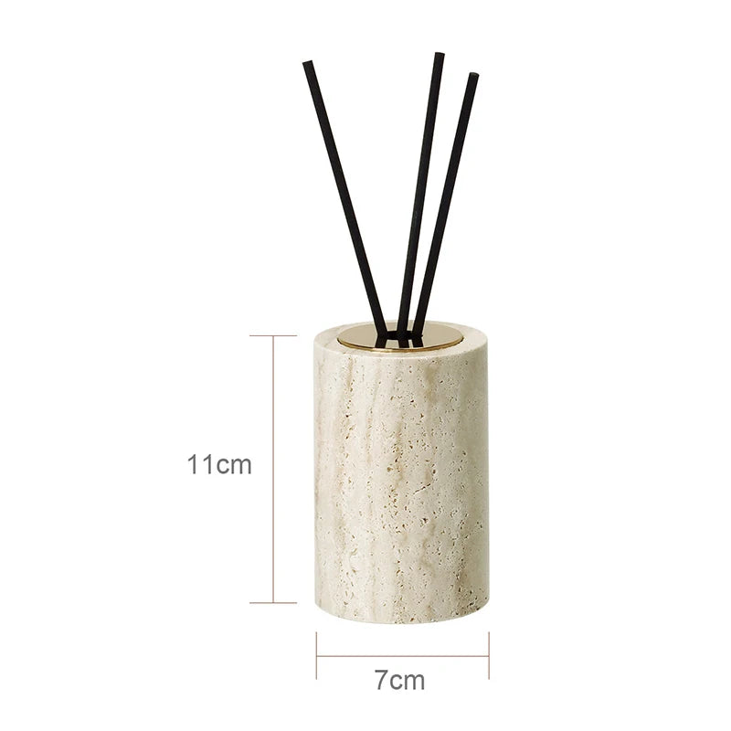 Travertine Bathroom Accessory Set — Soap, Tray & Tissue Box
