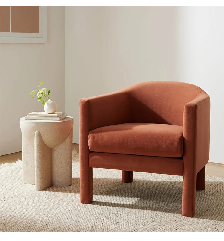 Outdoor Cream Stone Side Table - Weatherproof Modern