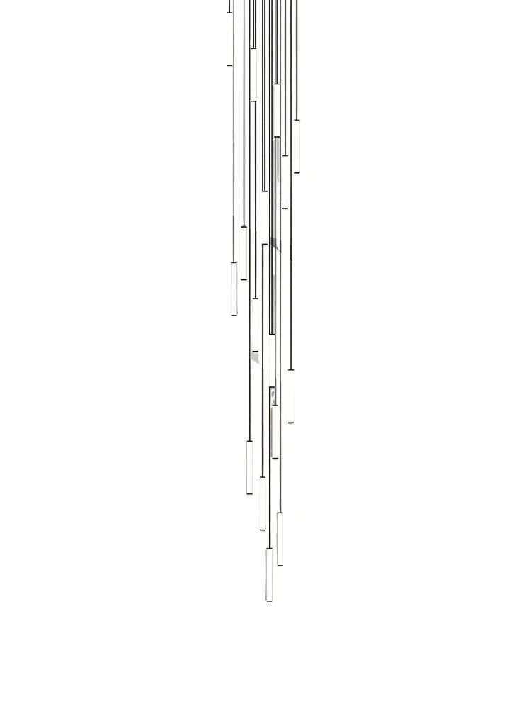 LED Long Chandelier Modern Home Decoration Pendant Lights Minimalist Attic Living Room Staircase Lighting Indoor Hanging Lamps — detail view