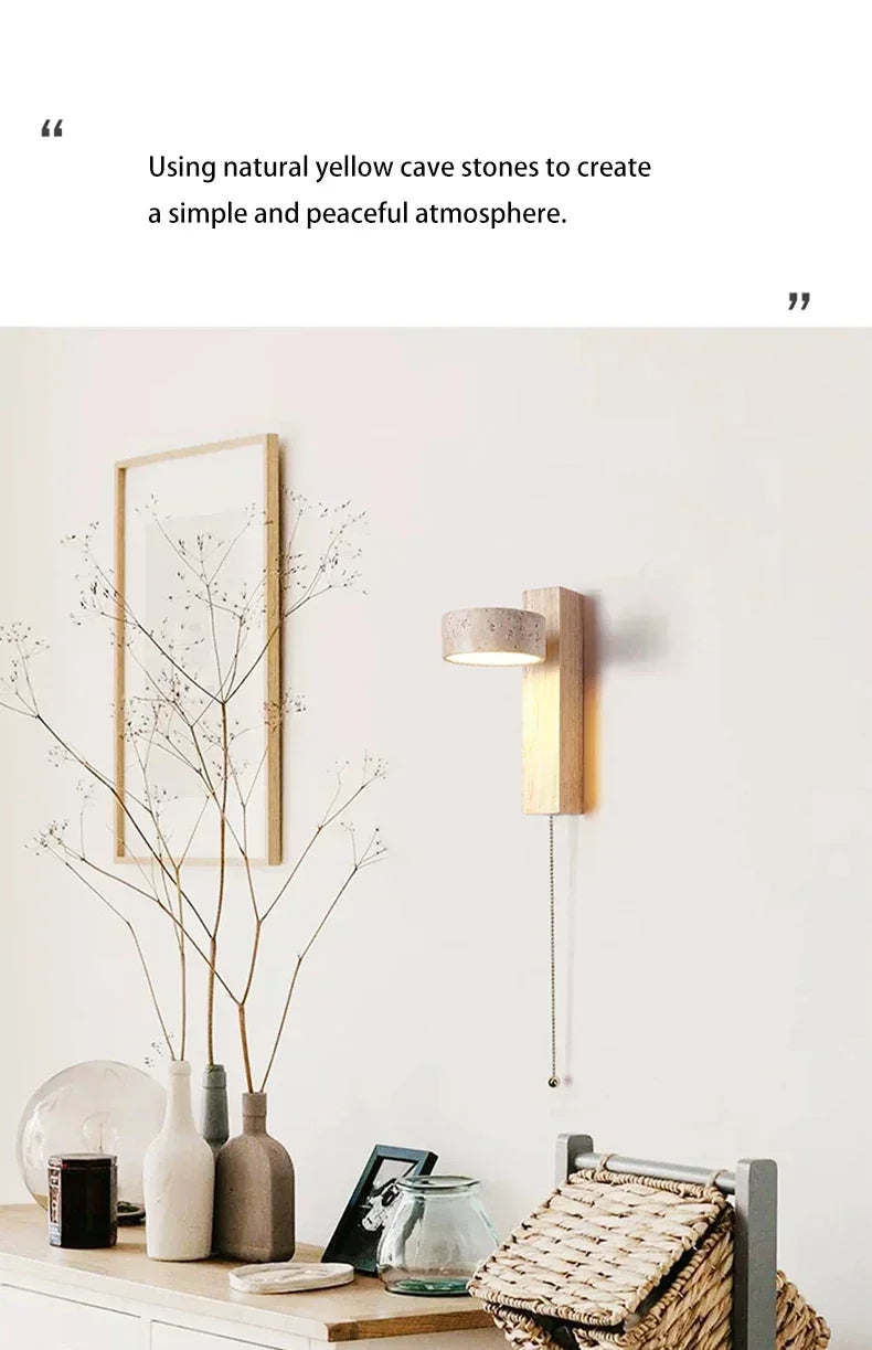 Rotatable Limestone LED Wall Lamp
