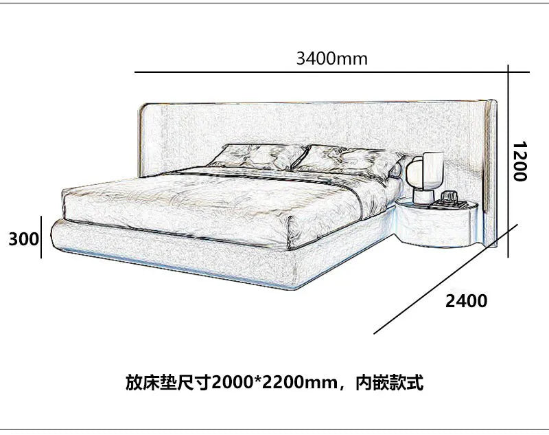 Ornament Storage Bed - Solid Wood Frame