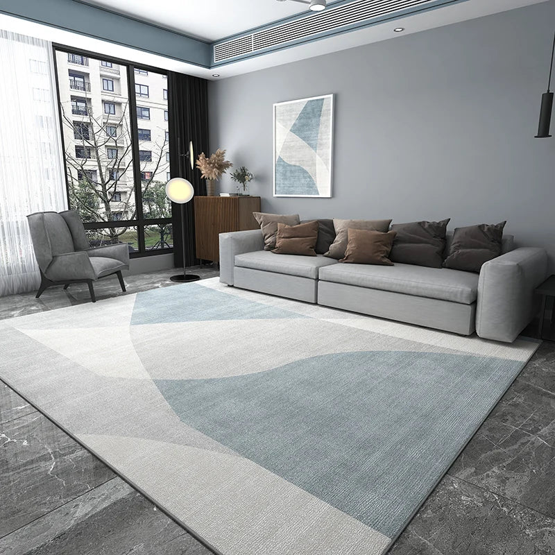 Modern Simple Woolen Area Rug — Light Luxury