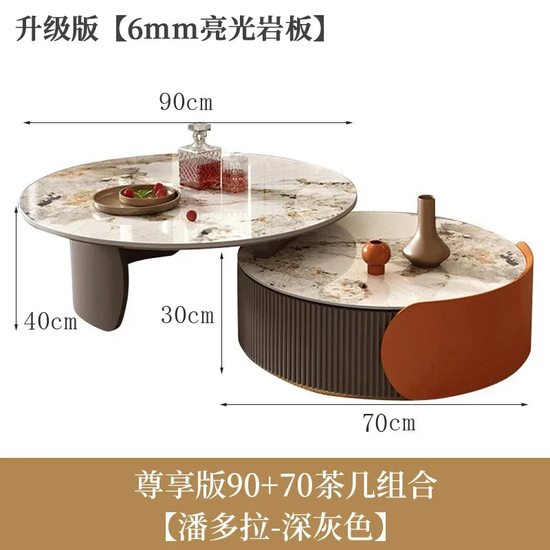 Sculptural Marble Coffee Table - European Glam