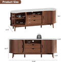 70" Fluted TV Stand — Mid-Century Entertainment Console