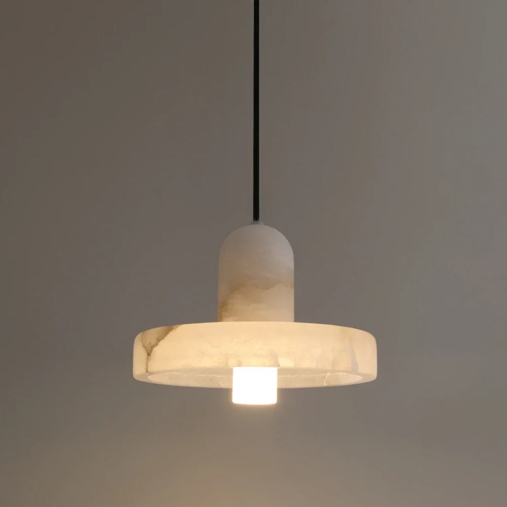 Marble Pendant Lamp — Luxury Bedside Light Fixture