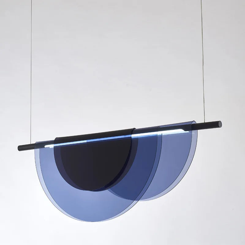 Nordic Blue Amber Acrylic Pendant Lights Living Room Makaron Hanging Lamp for Bedroom Dinning Room — image 12