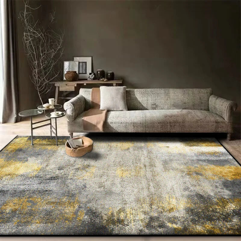 Modern Washable Abstract Area Rug — Non-Slip — alternate angle view