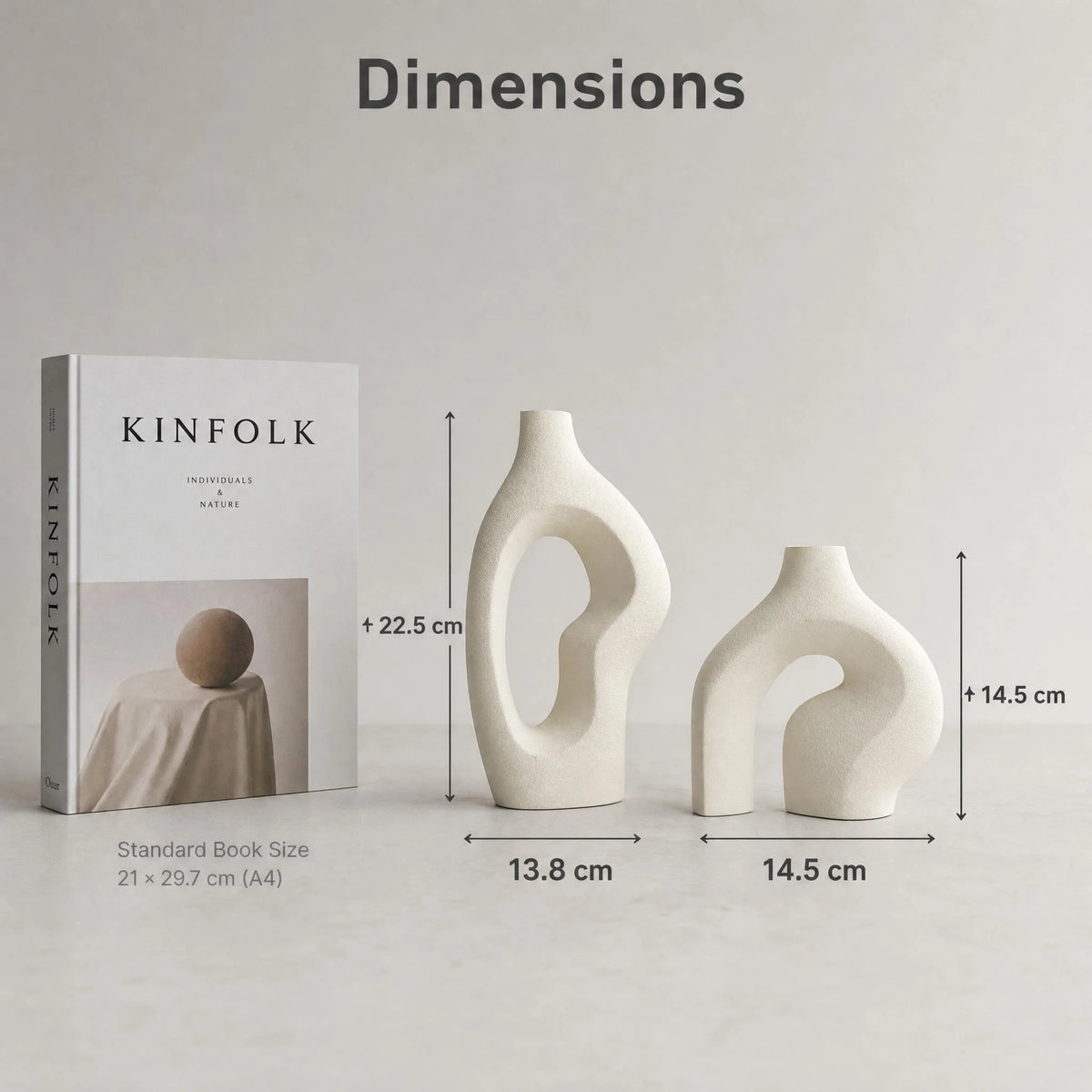 Textured Matte PLA 2-Piece Vase Set — Nordic Desktop
