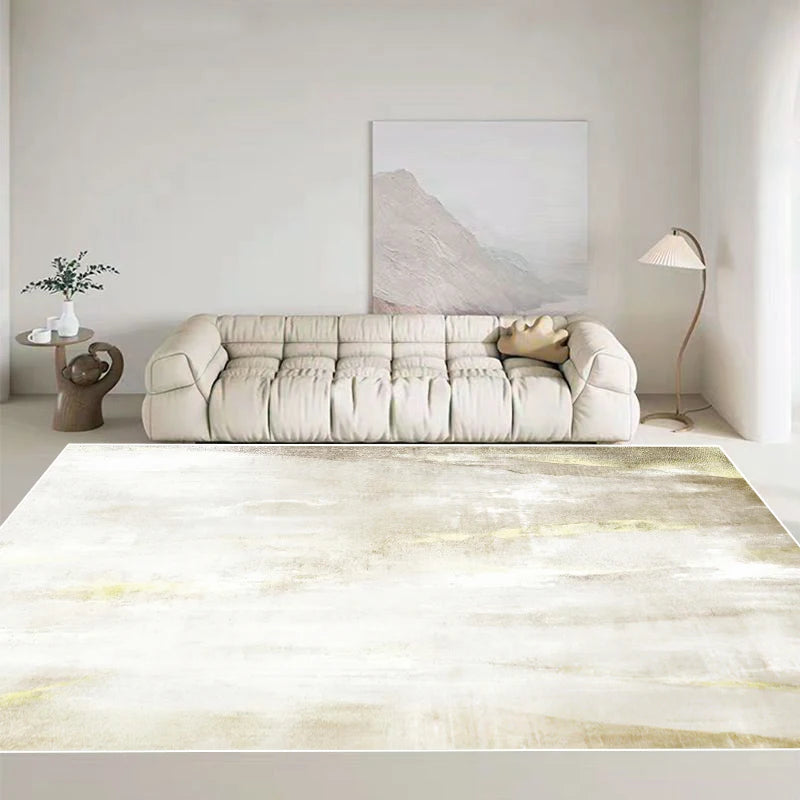 Light Luxury Grey Area Rug — Washable Non-Slip