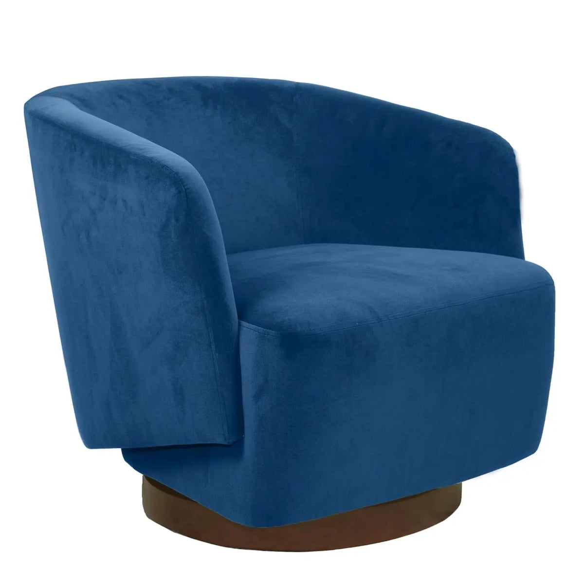 Charcoal Performance Fabric Swivel Chair — Wood Base Accent Chair