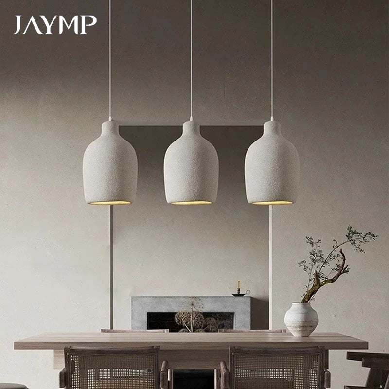 Wabi-Sabi Ceiling Chandelier — Iron & Polystyrene Pendant Light