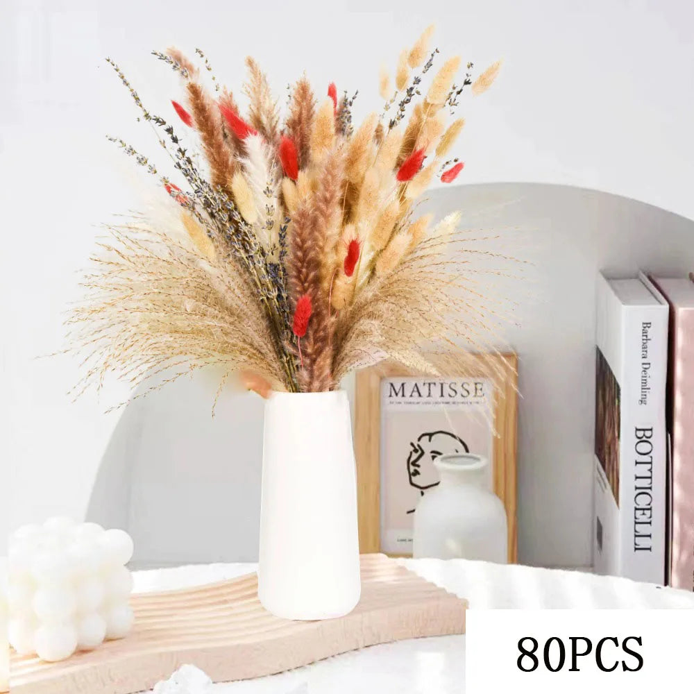Natural Dried Pampas Reeds Bouquet — Boho Wedding & Home Decor