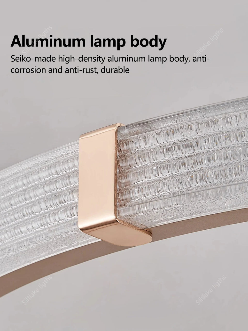 Modern Round Ring Chandelier — Aluminum & Acrylic Ceiling Light
