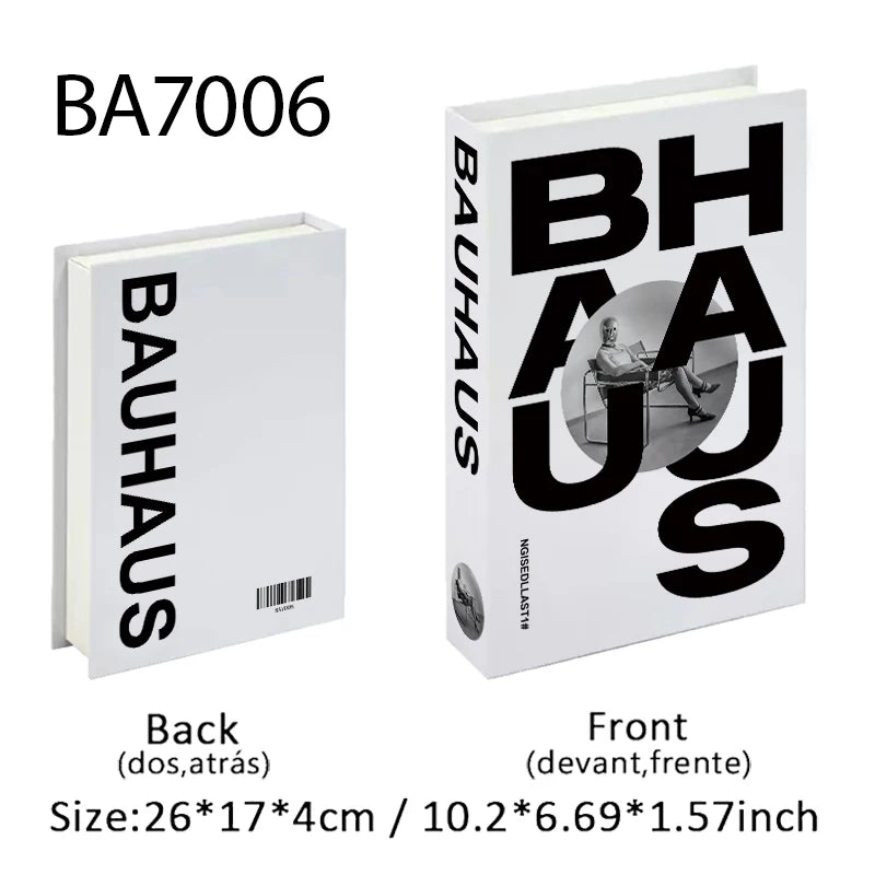 Faux Book Storage Box — Bauhaus Style Accent, 10.5"