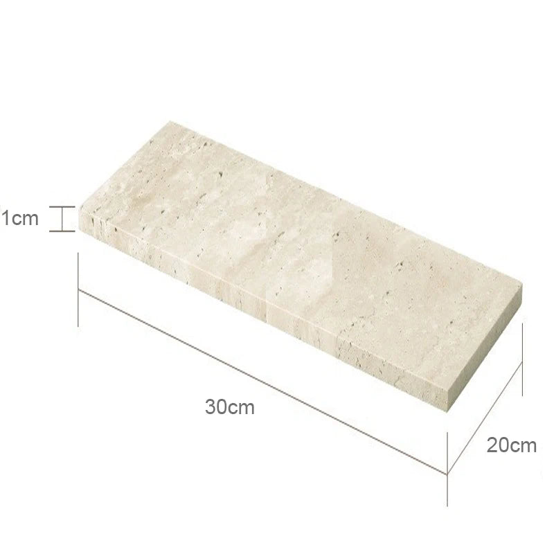 Beige Travertine Bathroom Accessory Set — 9-Piece