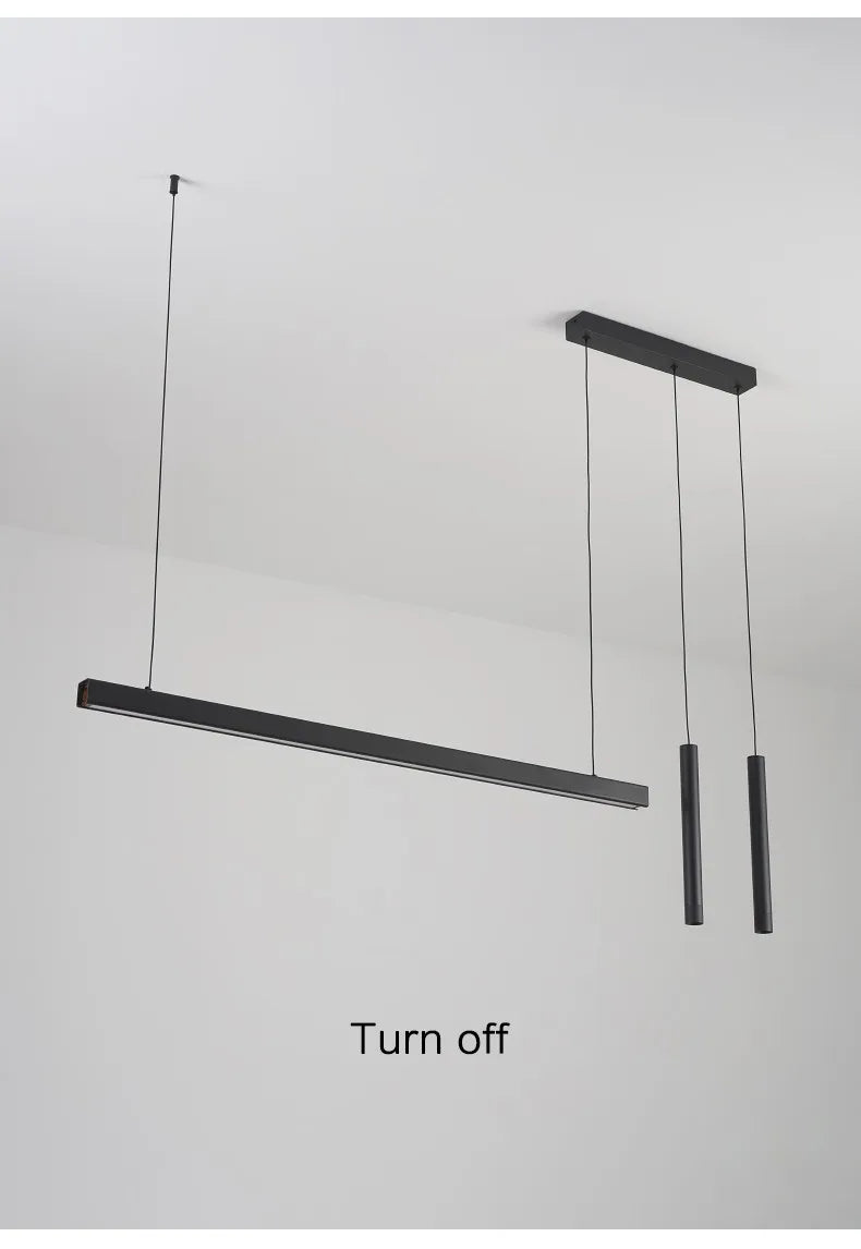 Dining Room Lamp Kitchen Lights Word Long Restaurant Chandelier Modern Minimalist Office Lamps Nordic Bar Island Chandeliers — image 22