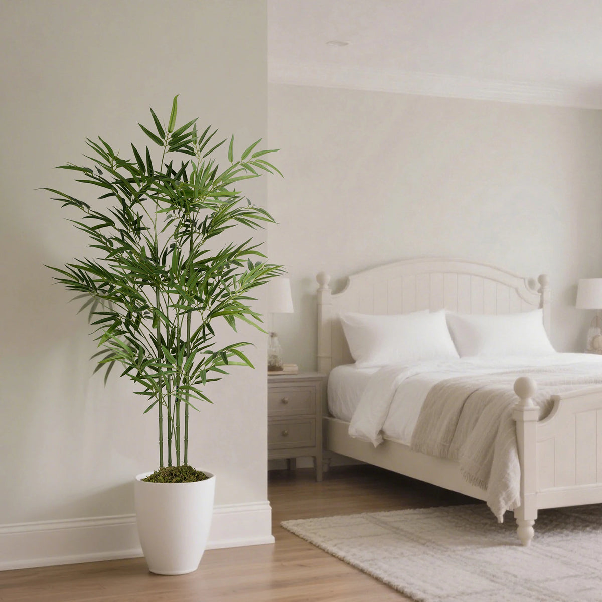 Artificial Bamboo Tree — 4–6 ft, Realistic Trunk & Leaves