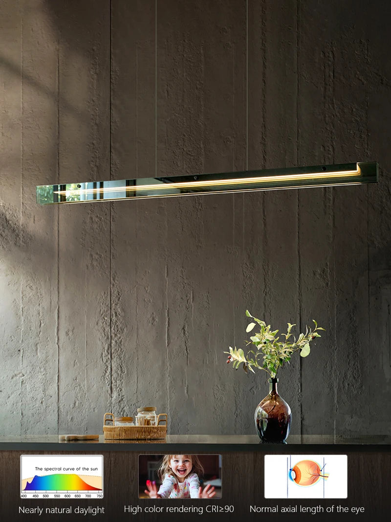 Nordic Black Glass Chandelier — Dining Room Statement Light