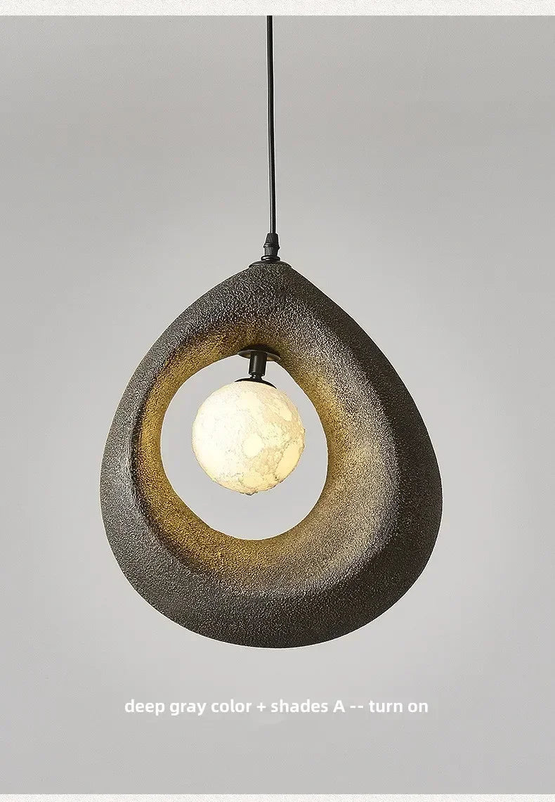 Japanese Wabi-Sabi Pendant Light — Nordic Dining Room Lamp