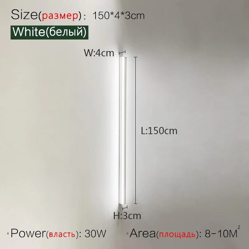 Architectural Linear Wall Light — Modern Living Room Sconce