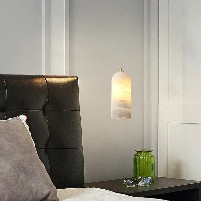 Minimalist Marble Pendant Light E14 Indoor Bedside Lamp Nordic Bar Counter Pandant Lights LED Dining Room Home Decor Chandelier — alternate view