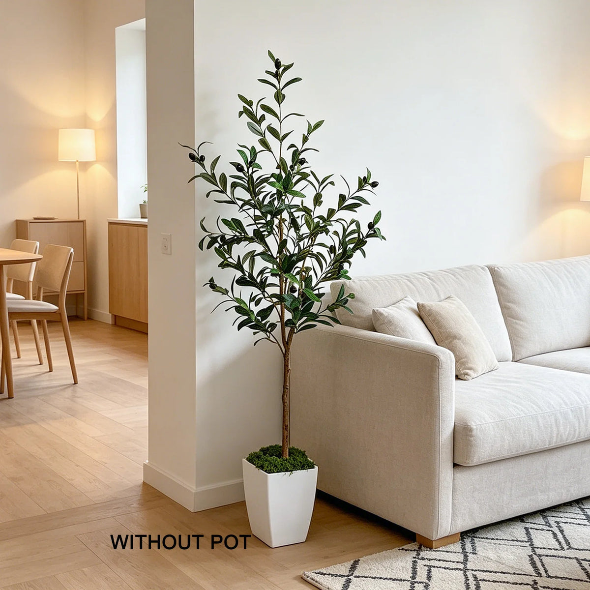 120-180cm Artificial Olive Tree Plant Indoor Outdoor Ornament Fake Plant for Home Garden Balcony Living Room Decoration — close-up detail