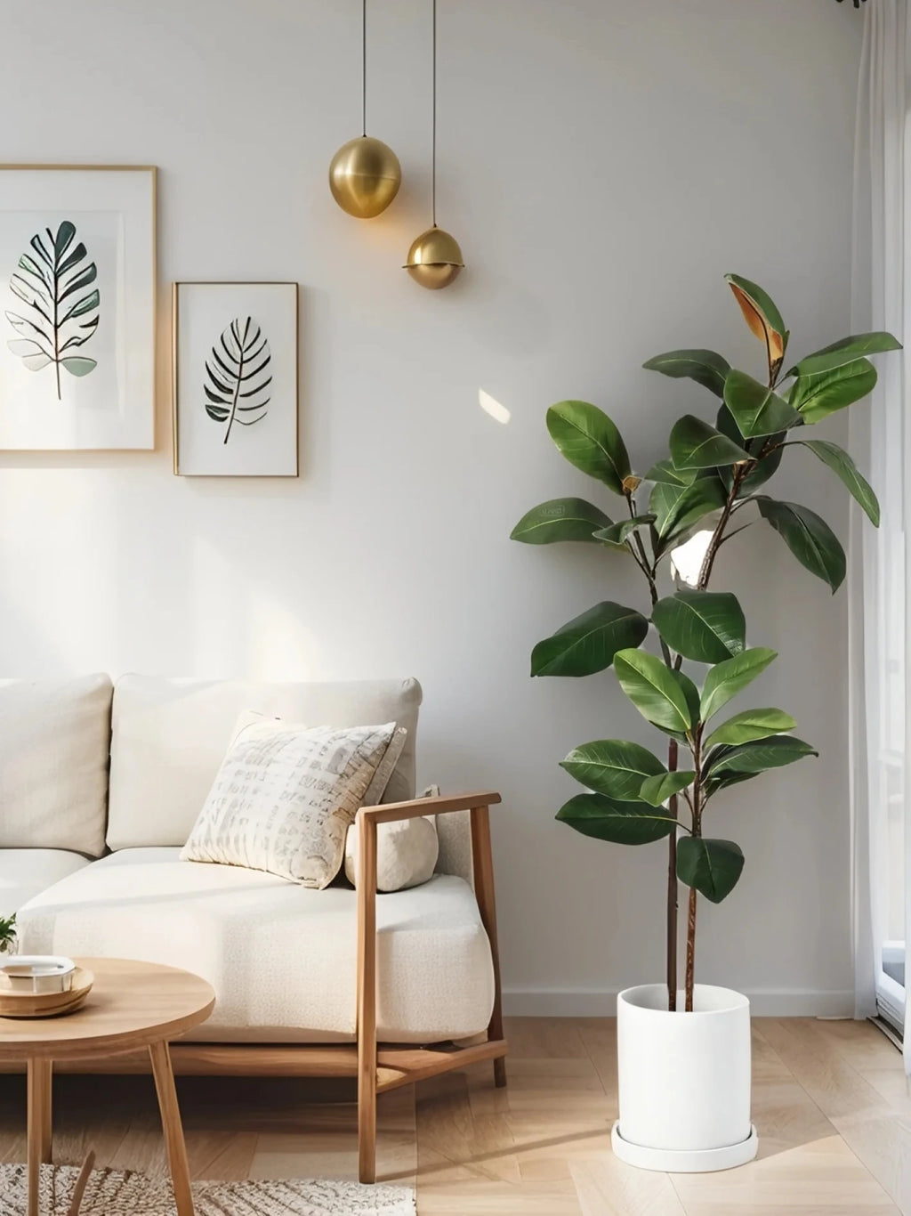 3.6Ft Artificial Magnolia Tree Fall Artificial Magnolia Branch Tropical Banyan Plants Home Garden Office Balcony Decoration — main view