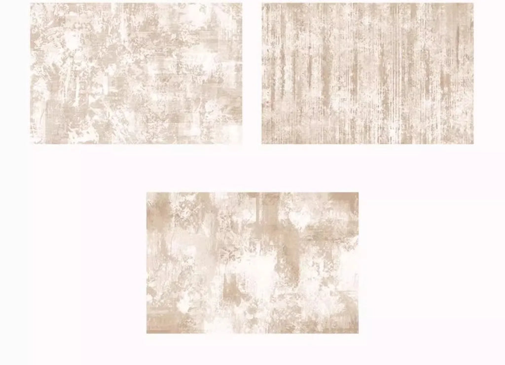 Modern Light Luxury Washed Area Rug — Wipeable — specification view