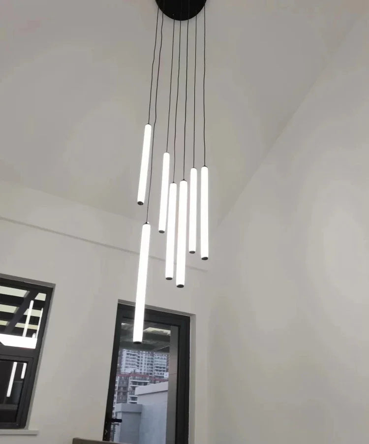 LED Long Chandelier Modern Home Decoration Pendant Lights Minimalist Attic Living Room Staircase Lighting Indoor Hanging Lamps — image 9