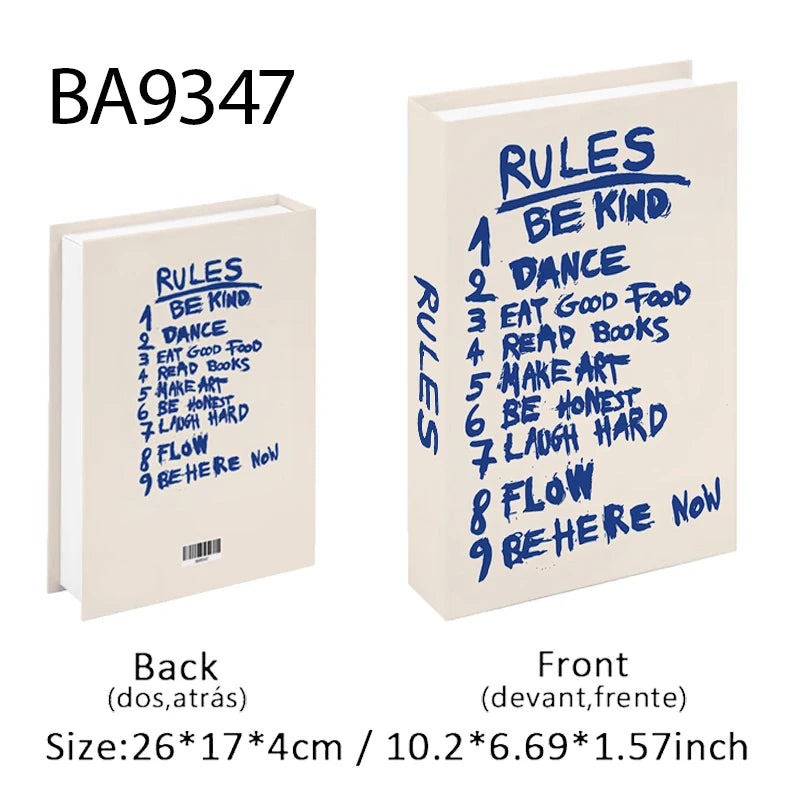 Faux Book Storage Box — Bauhaus Style Accent, 10.5"