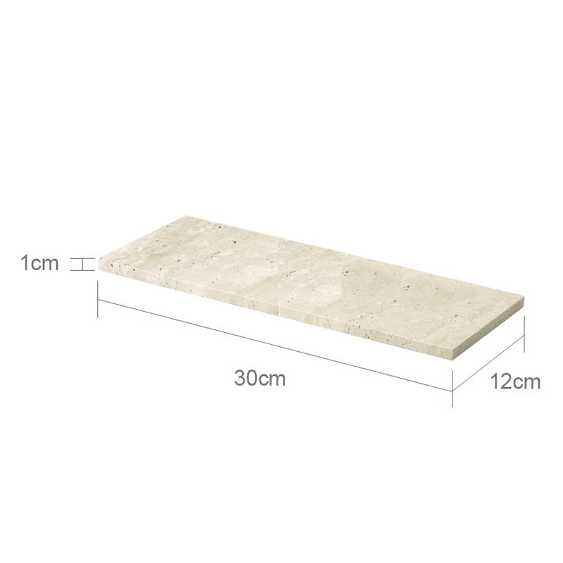 Travertine Bathroom Accessory Set — Soap, Tray & Tissue Box