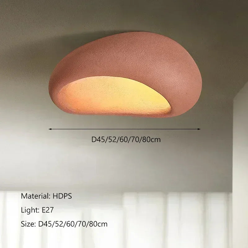 Sculptural Wabi-Sabi Ceiling Light — Organic Modern Pendant