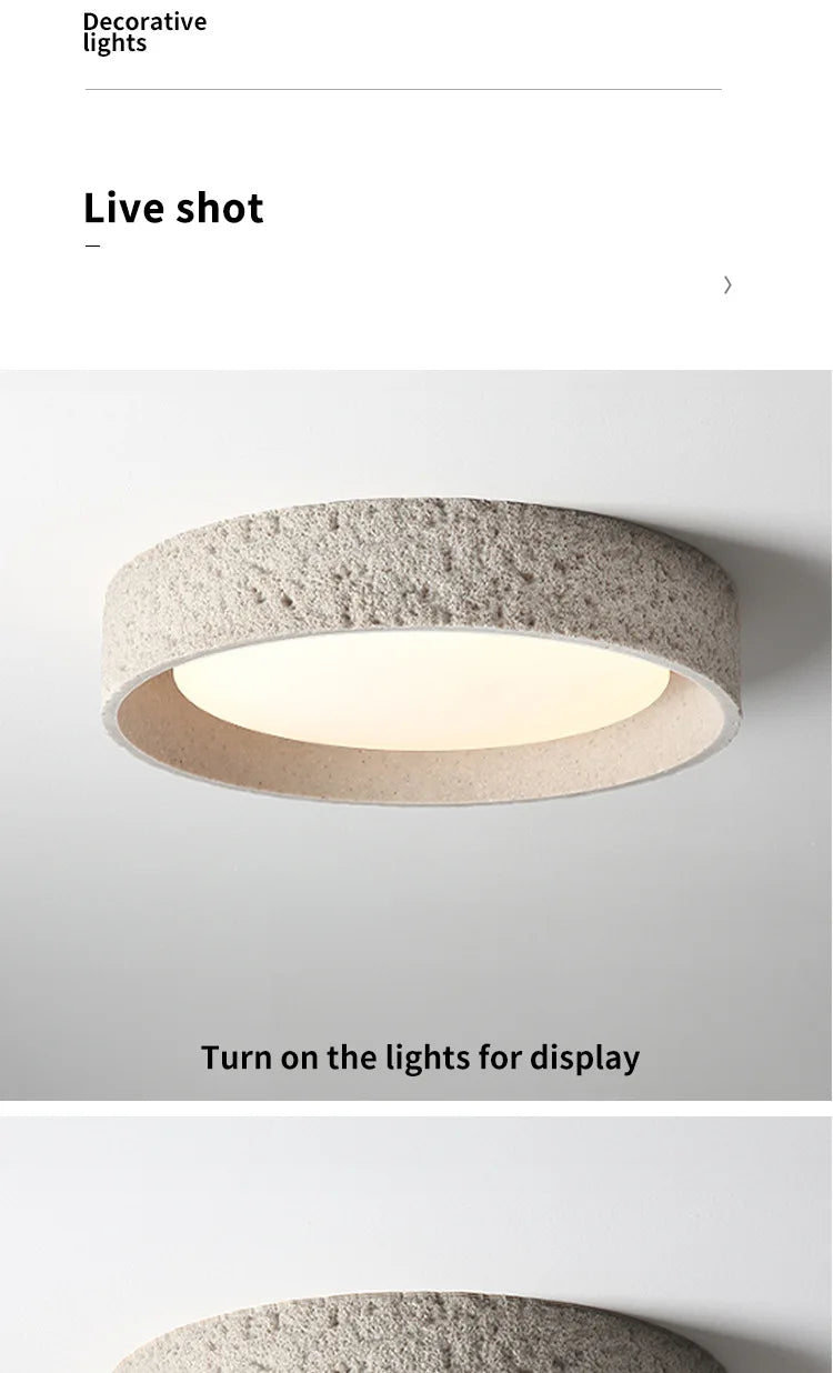 Nordic Wabi-Sabi LED Ceiling Light — Ironware & Acrylic Fixture