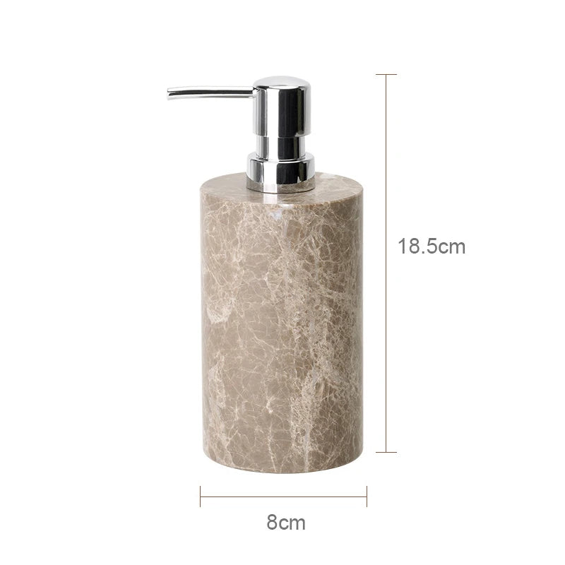 Emperador Marble Bathroom Accessory Set — 8-Piece