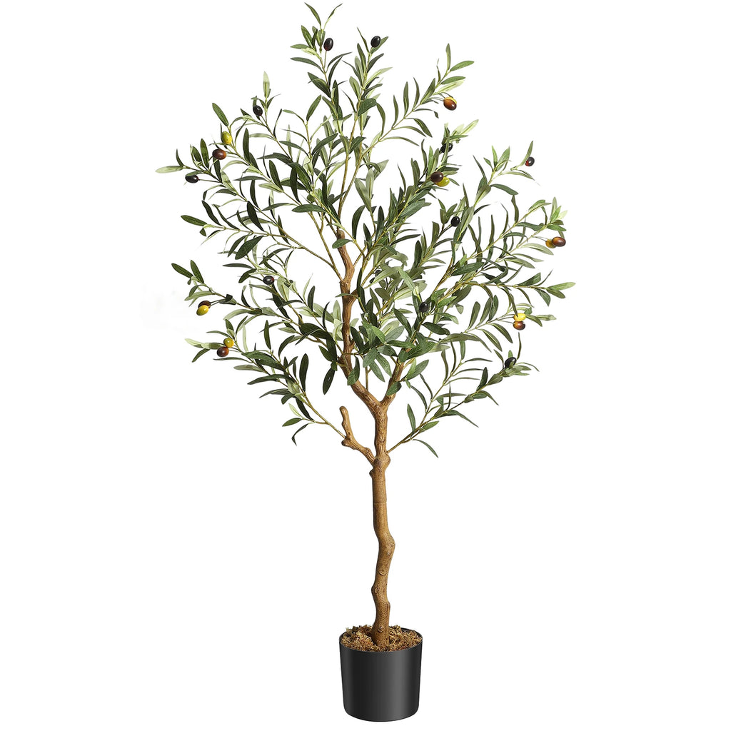 1Pc/2Pcs Artificial Olive Tree 4ft / 5ft / 6ft, Large Artificial Plants Fake Plastic Plants in Pot for Home Bedroom Decor — image 18